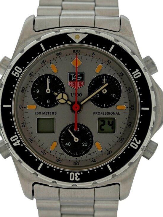 Tag Heuer 38mm Men\'s Professional 2000 Series Ani-Digi Chronograph Watch 270.206
